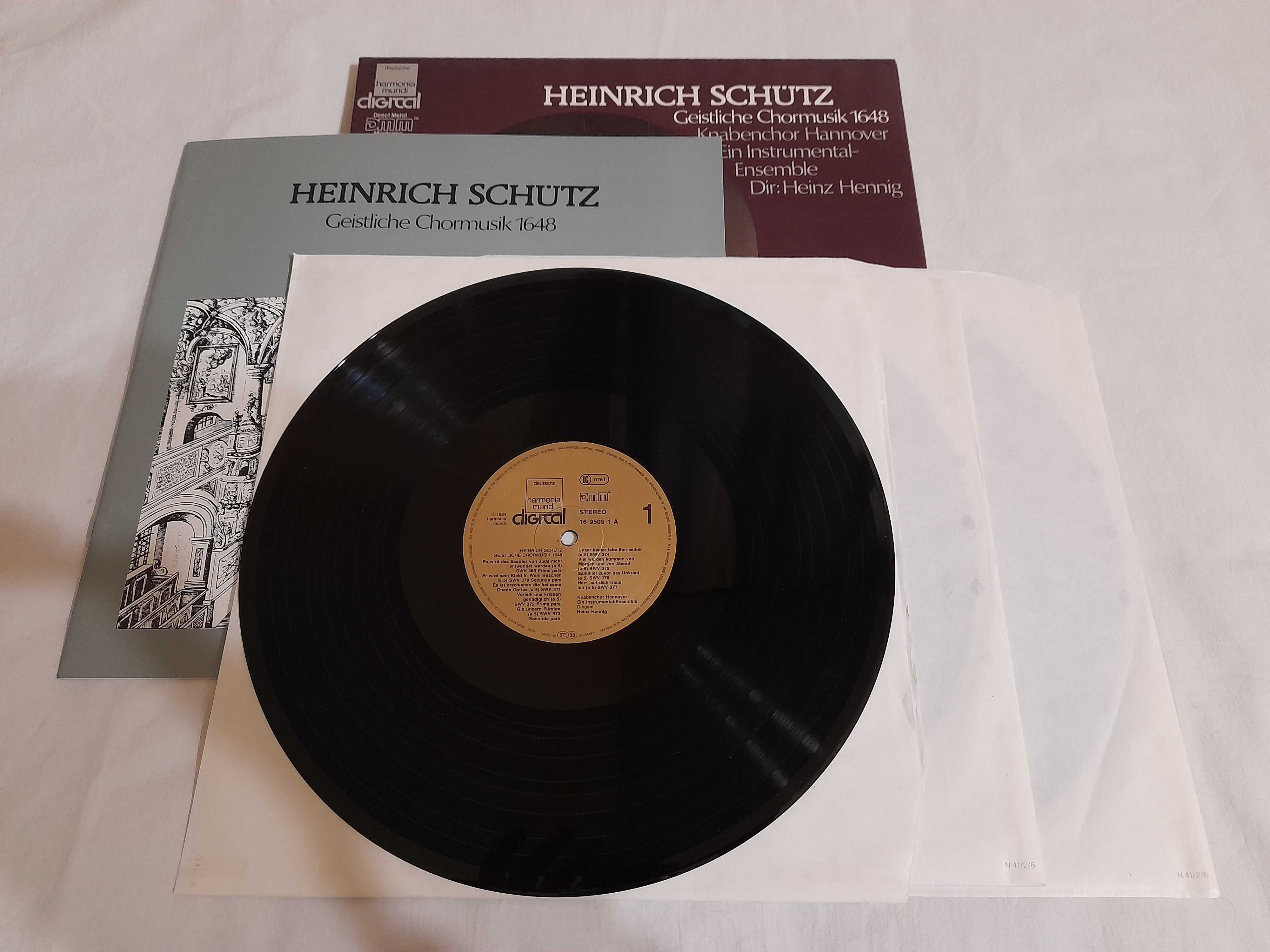 Heinrich Schutz - Geistliche Chormusik 1648 Box 3 x Winyl (28)