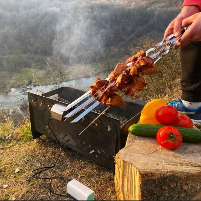 Автомангал мангал з мотором автоматичний мангал