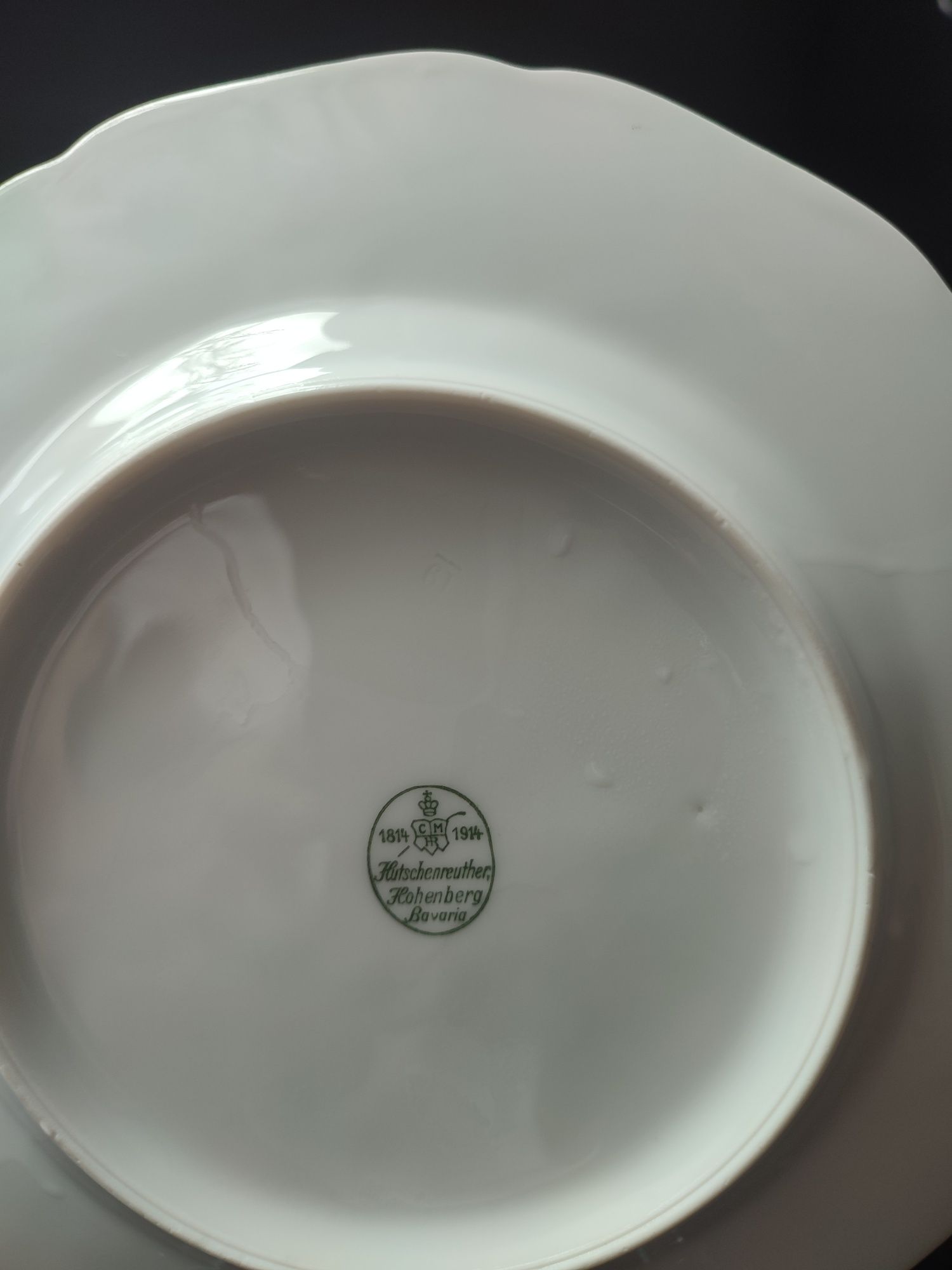 Śliczny stary talerz deserowy porcelana Hutschenreuther