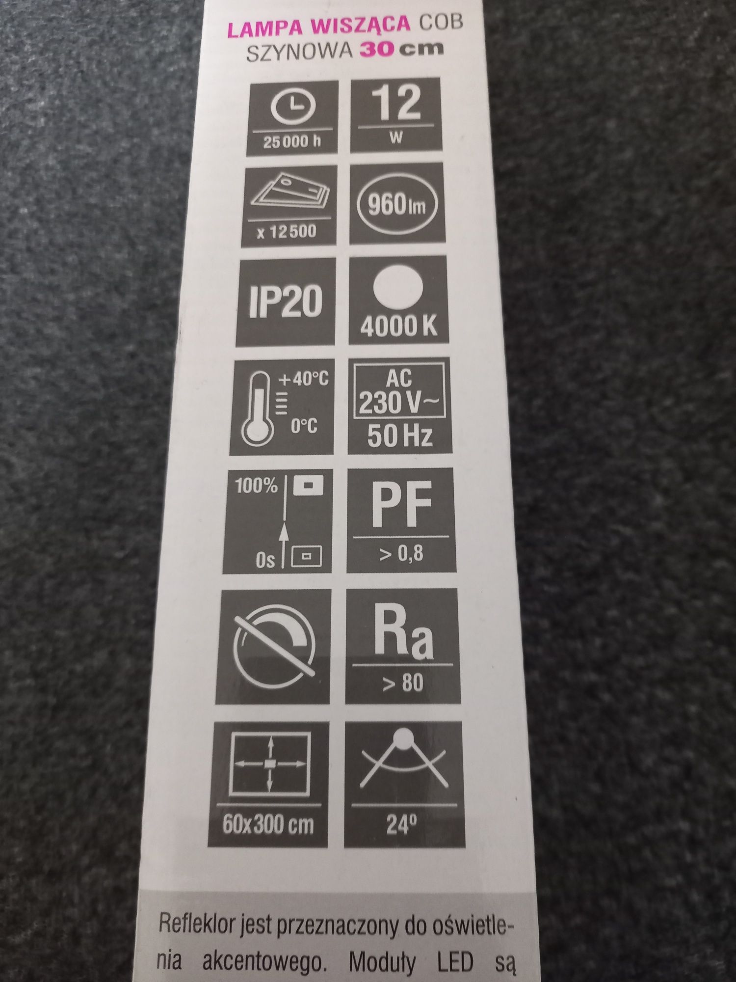 Lampa wisząca 30cm