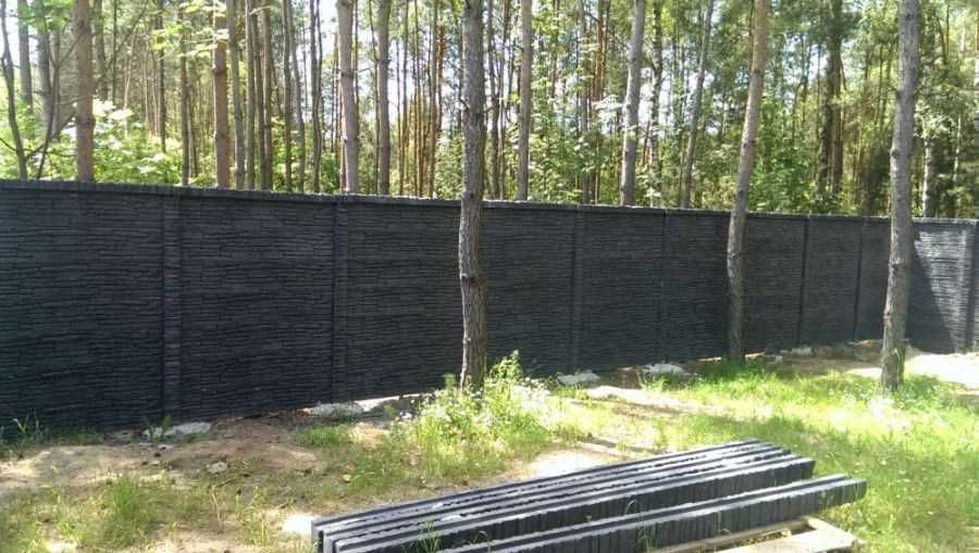 Dwustronne ogrodzenia beton barwiony w masie wys 1,85