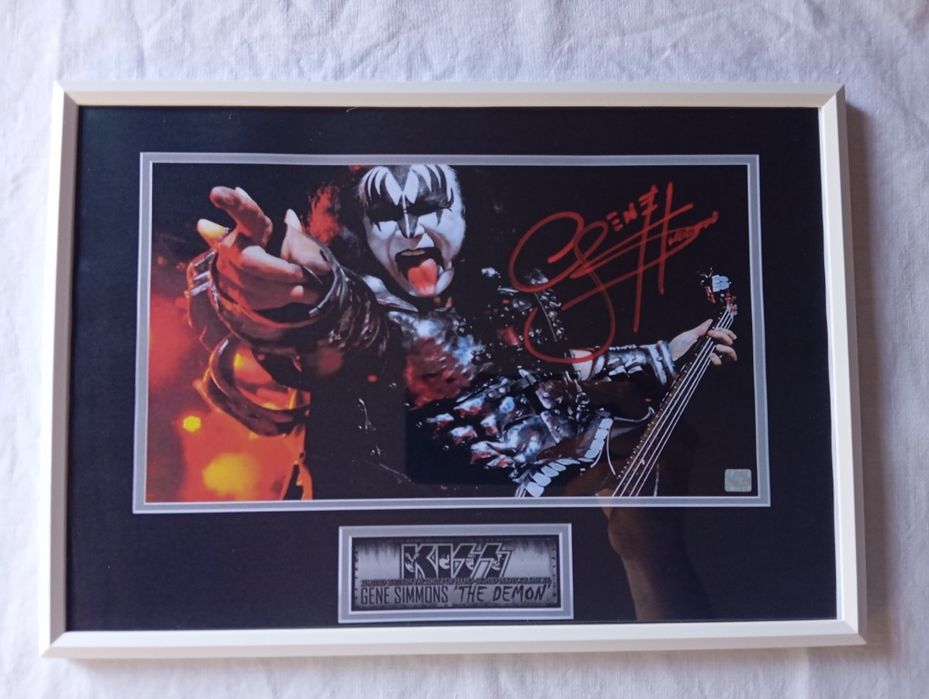 Moldura Kiss - The Demon com Autógrafo (A4)