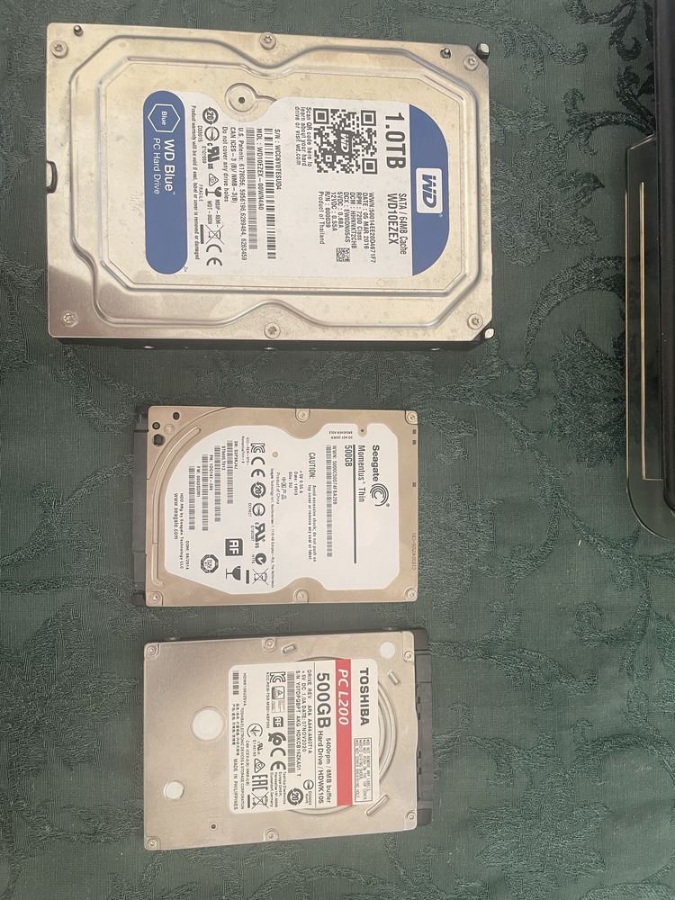 Жесткие диски 1tb, 500gb wd, toshiba