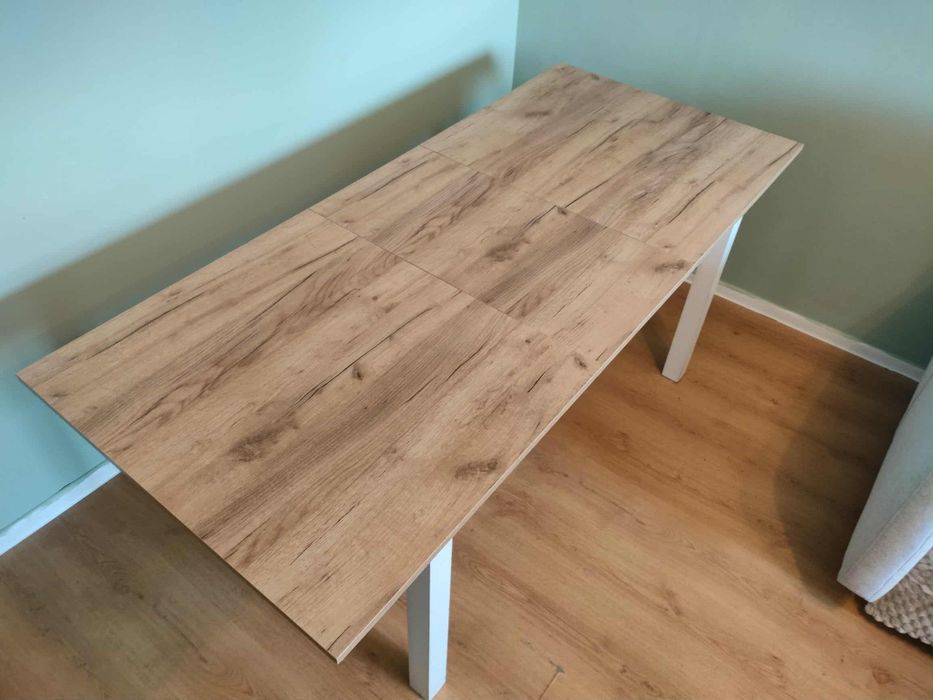 Drewniany stół rozkładany biały dąb