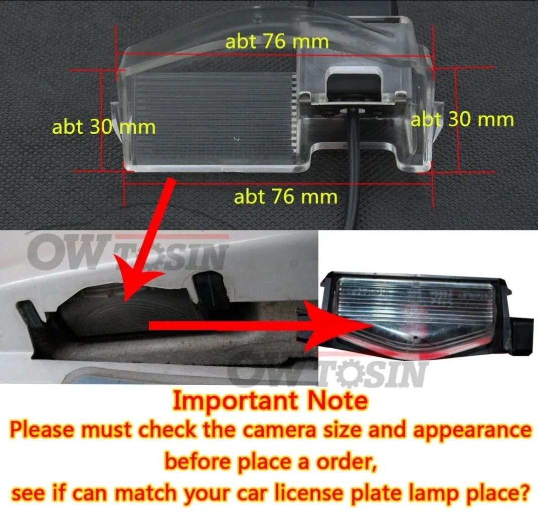 Камера заднього виду в плафоні Mazda 3 BK/ BL (2003-2013) AHD Fish Eye