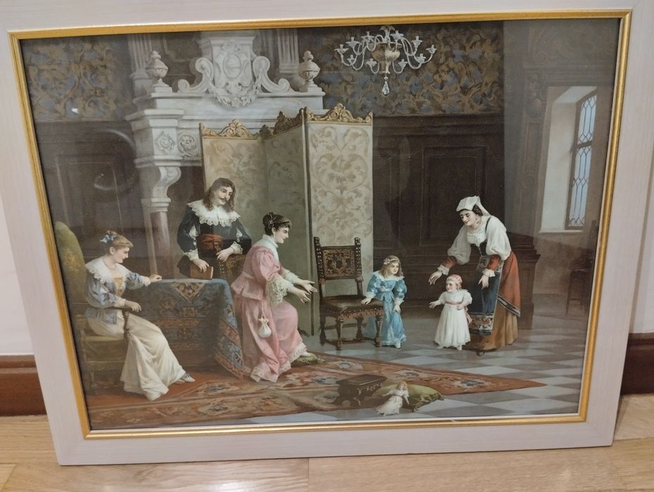 Quadro com tela moldura