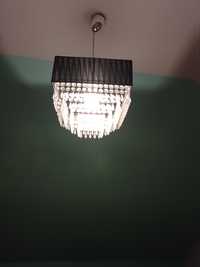 Lampa czarna kryształki Glamour