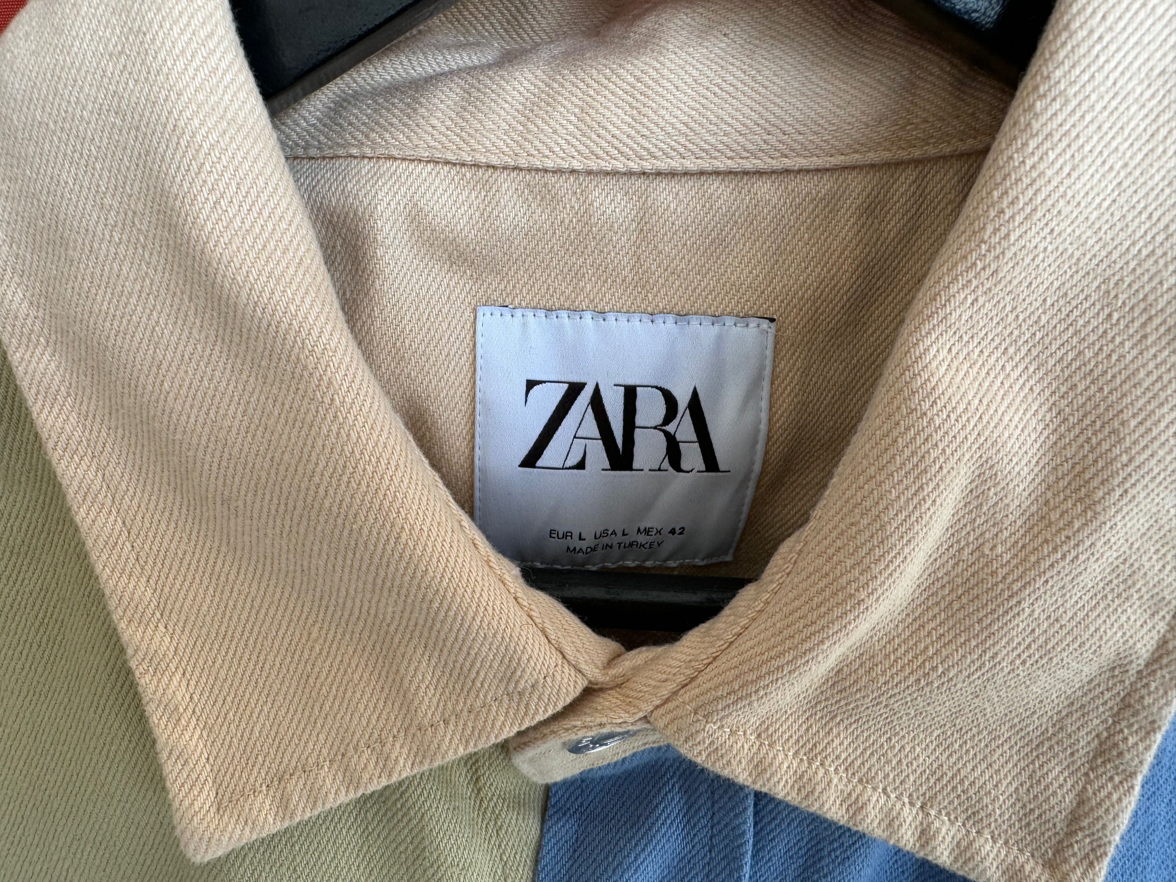 ZARA оригинал мужская куртка джинсовка овершот размер L Б У