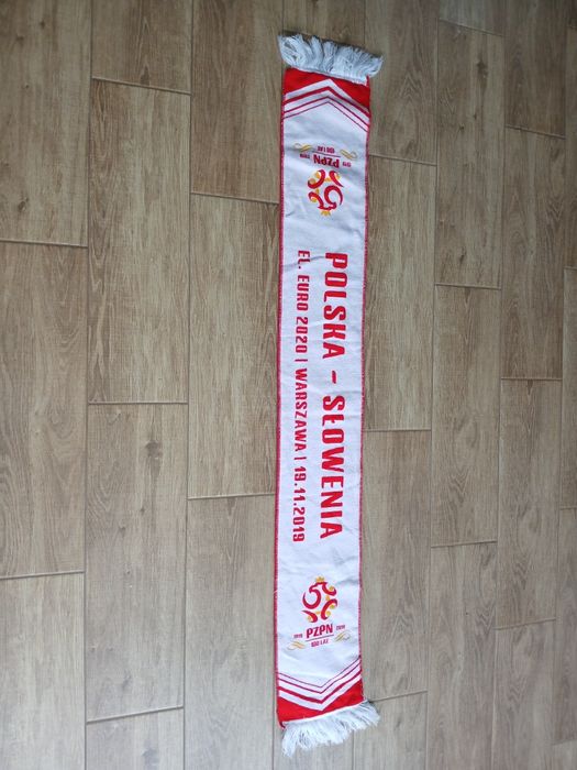 Szalik Polska - Słowenia - 2019 - kibic, szal piłkarski, PZPN