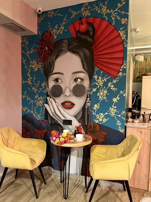 Художній розпис стін, фасадів, закладів, кафе, магазинів, інтерʼєру