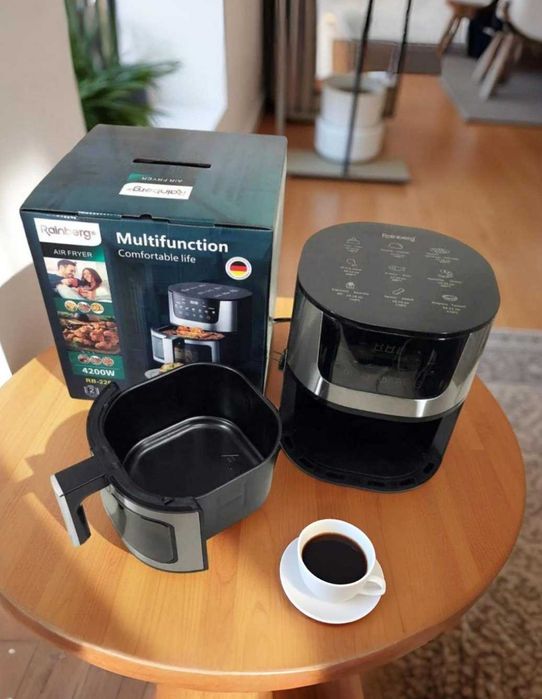 Аерофритюрниця на 8 літрів готує без масла з сенсорним управлінням