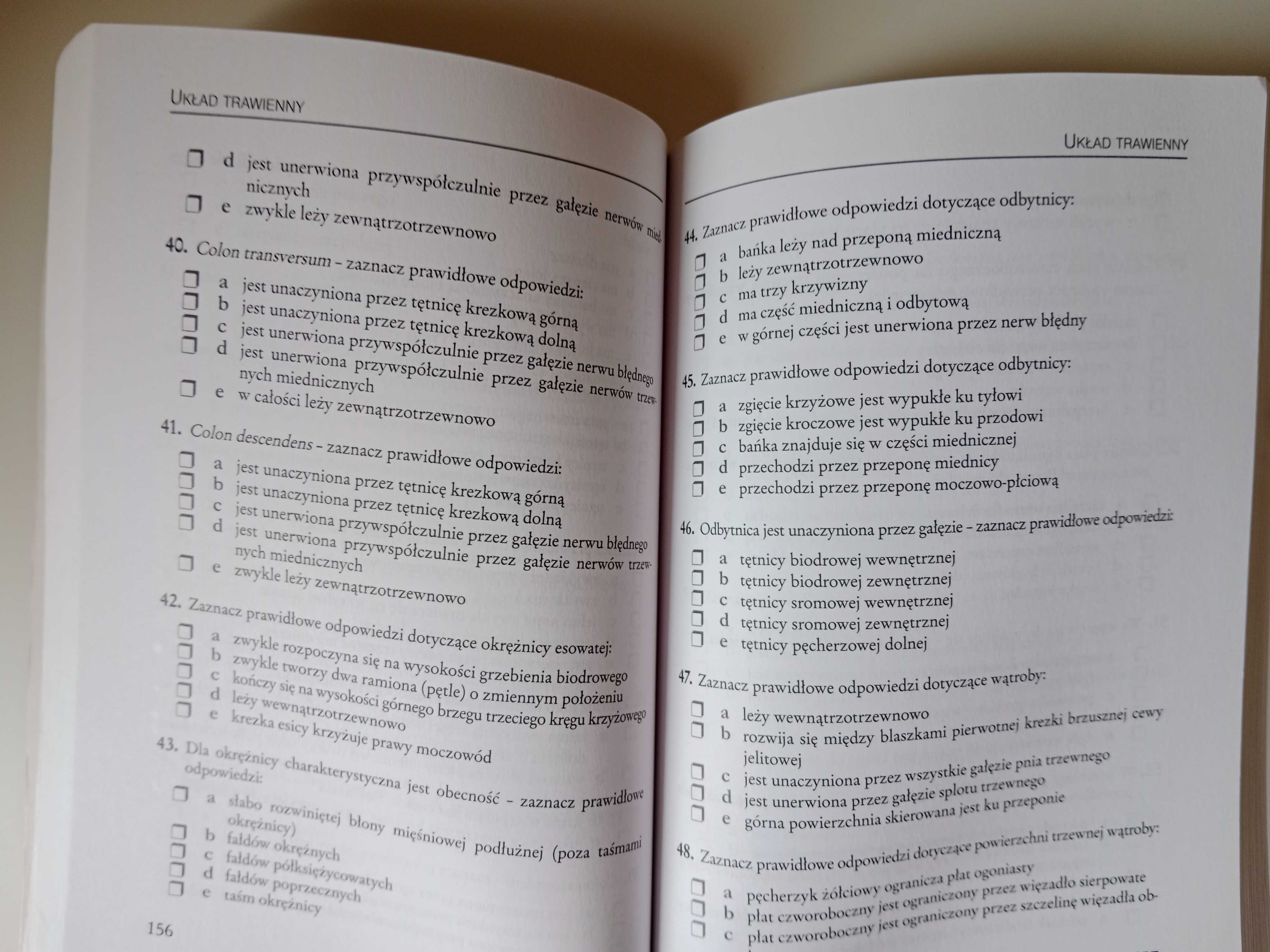 Anatomia człowieka 1500 pytań testowych