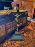 Crucifixo com Cristo Bronze séc XVIII Arte Sacra 46 cm