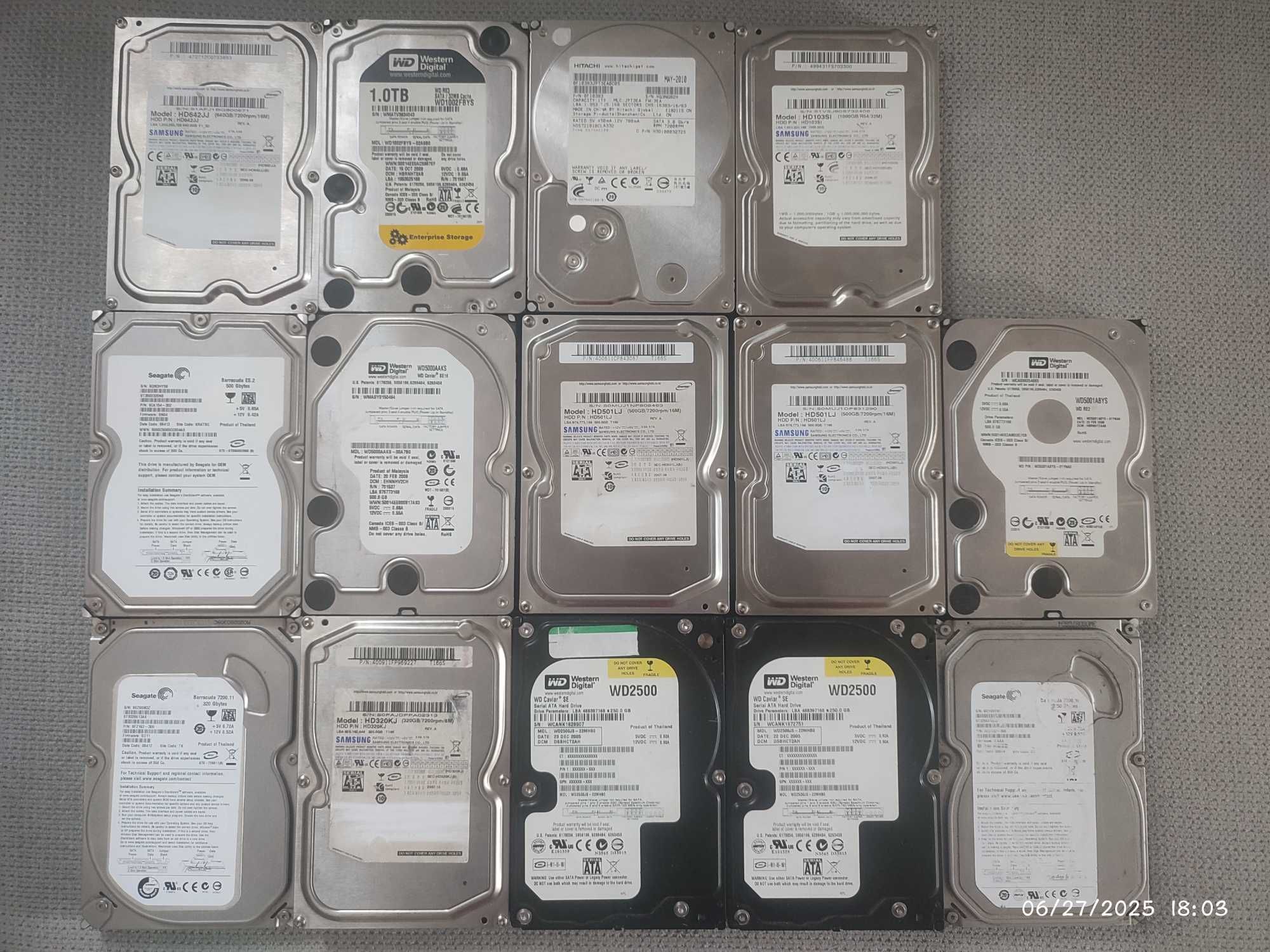 Були у використанні HDD 3,5" SATA II 3Gb/s 7200rpm