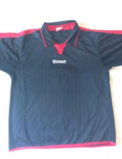 Bluzka z kołnierzykiem czarno-czerwona, r XL, ViGo