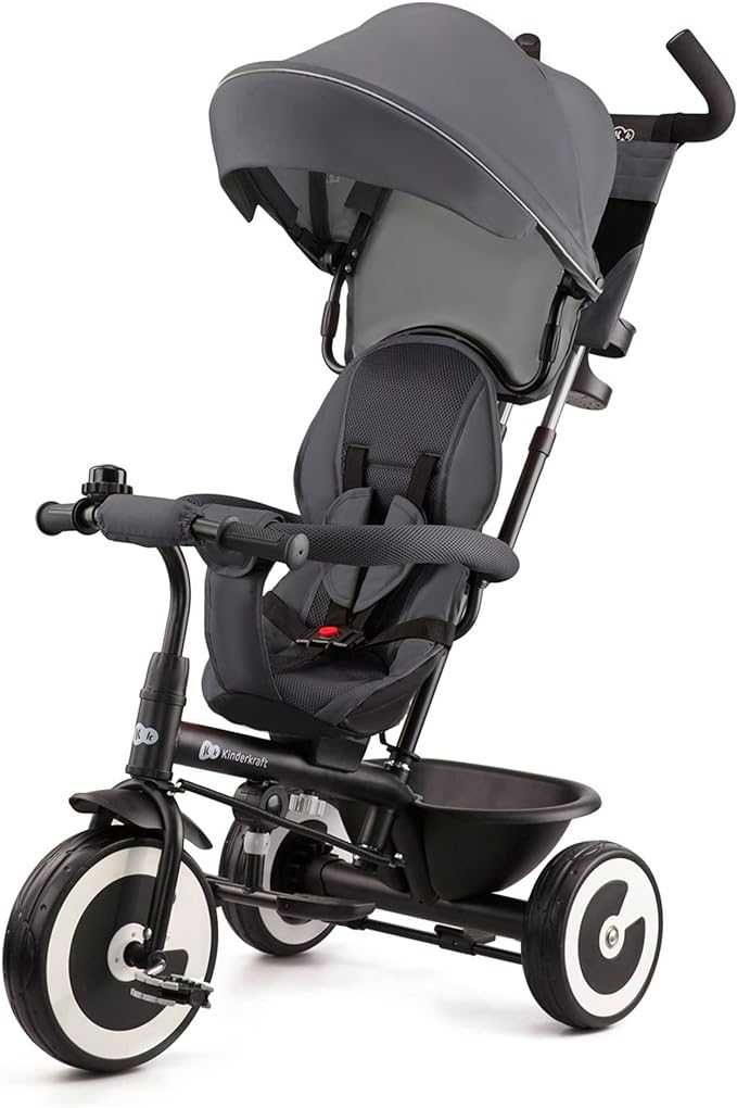 Kinderkraft Rowerek trójkołowy ASTON Grey Dwa kierunki jazdy NOWY