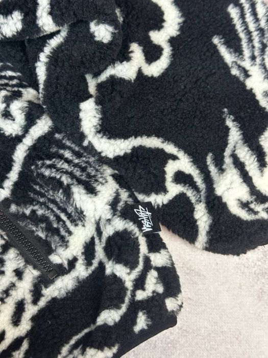 Двусторонняя флисовая куртка Stussy из шерпы Dragon
