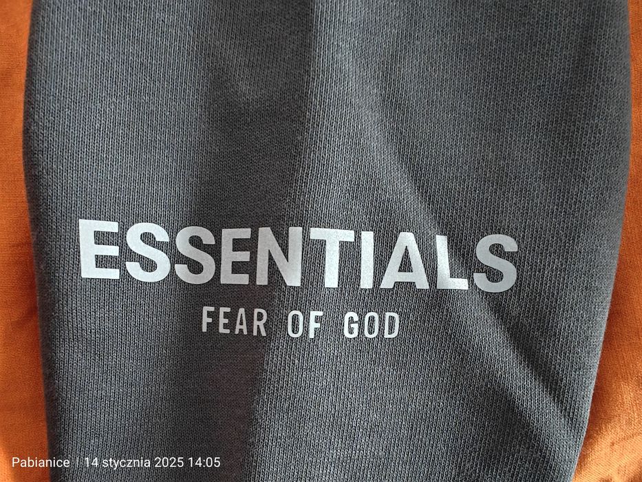 Bluza essentials Fear of god M bawełna szara nowa