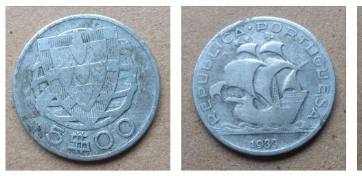 Moeda de 5 escudos em prata 1933