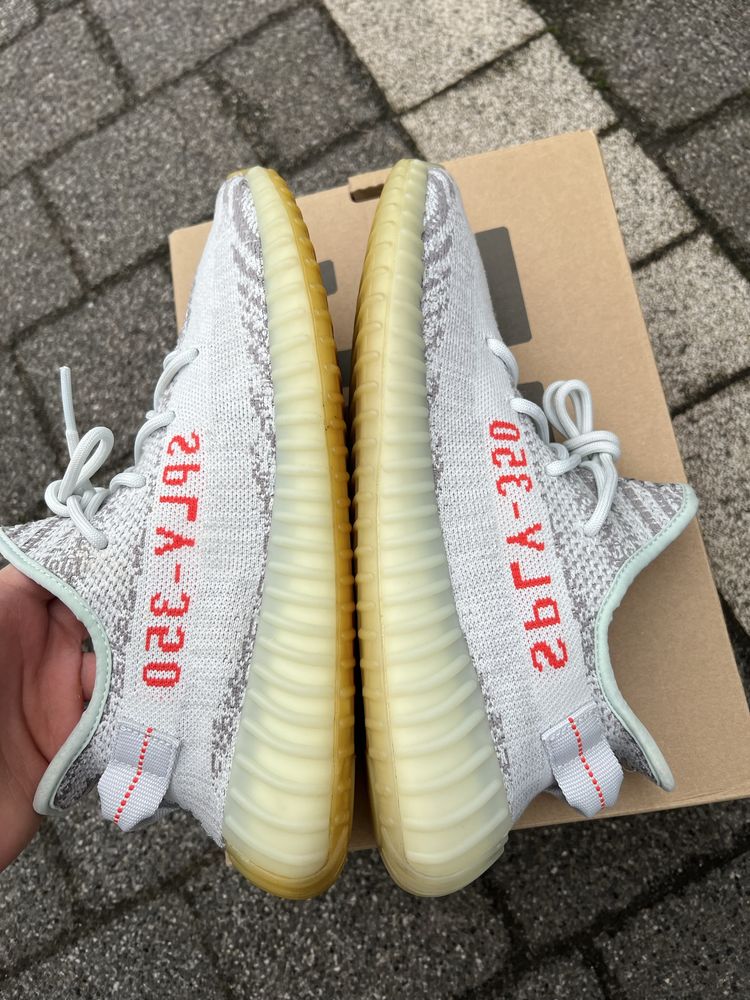 Adidas Yeezy Boost 350 V2 Blue Tint sneakersy niskie szare 44 2/3