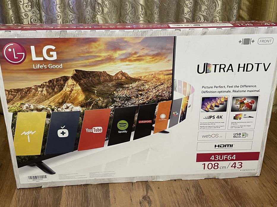 Телевізор 4К 43 дюйми LG UF640V + кронштейн в ПОДАРУНОК!