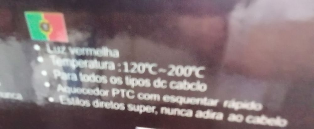 Prancha  à vapor para o cabelo