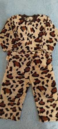 Теплая плюшевая пижама на 1-2г + нов.носочки