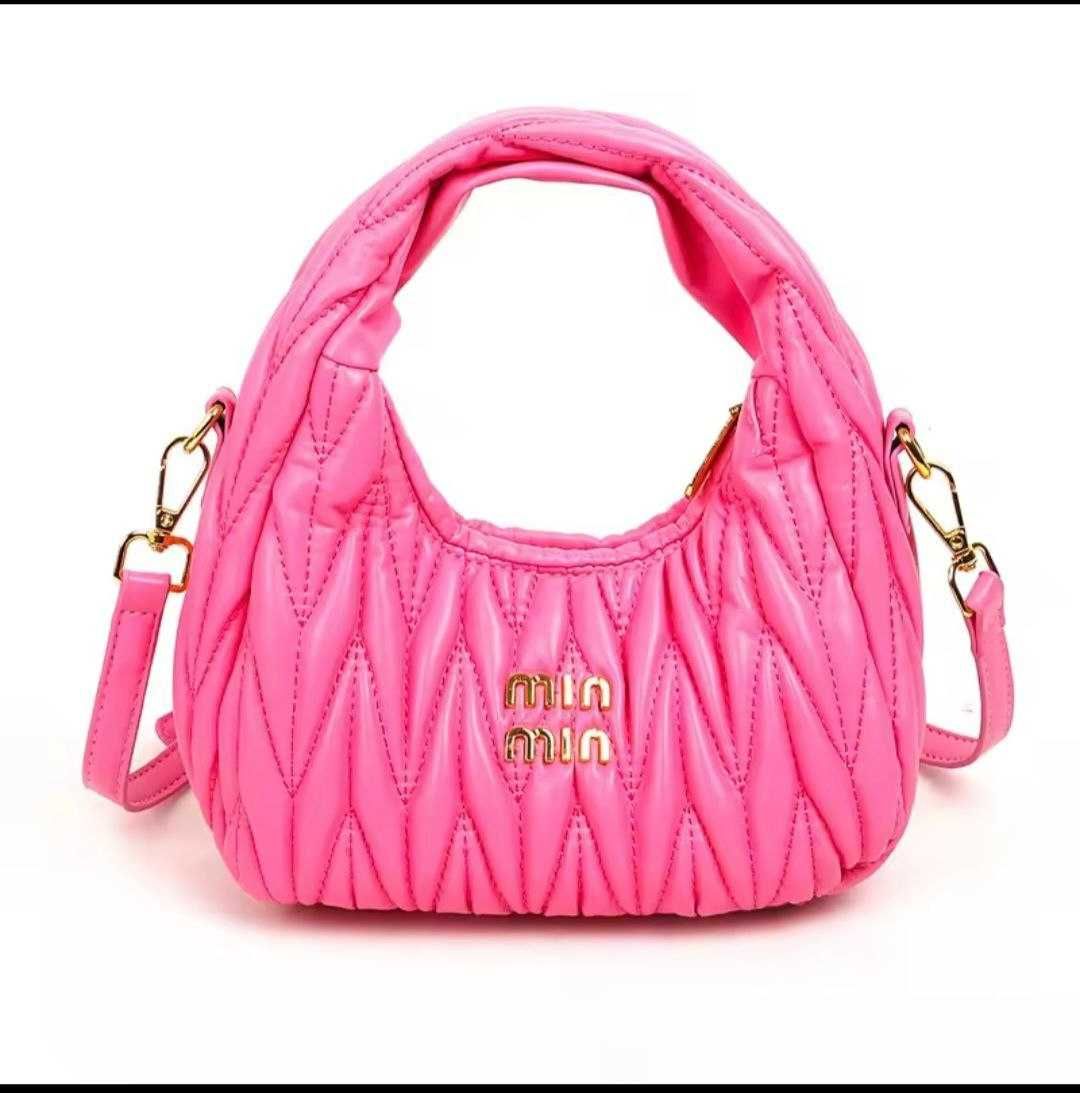Сумка багет Miu miu з екошкіри у кольорах.