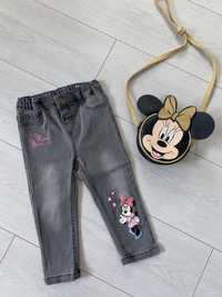 Джинсы на девочку Disney+сумочка