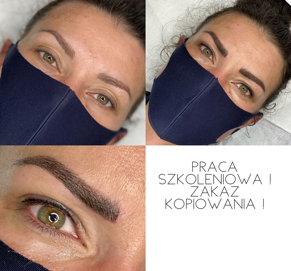 Microblading Maj modelki brwi Makijaż Permanentny Piórkowa