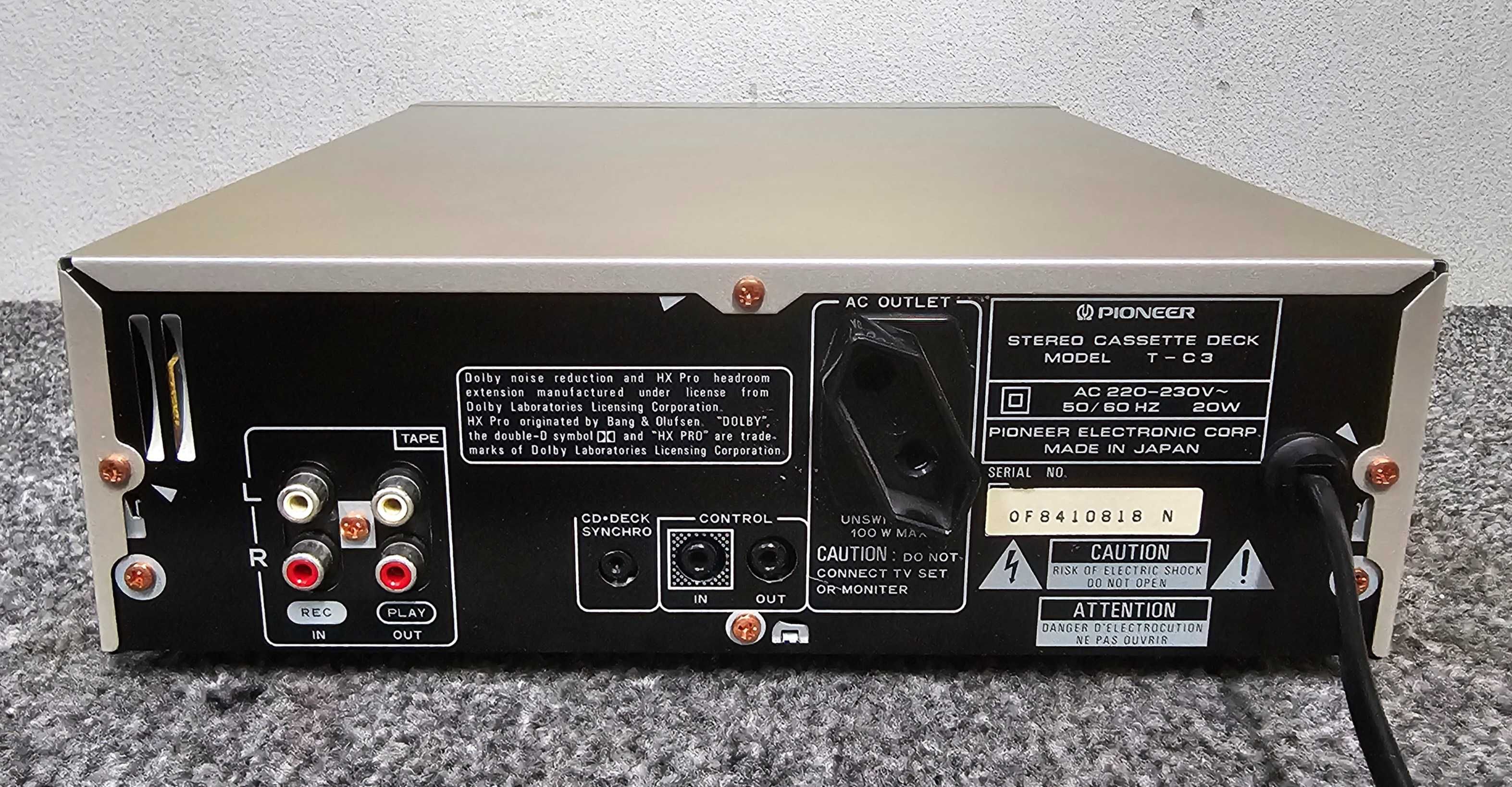 Magnetofon, deck Pioneer T-C3. Rozmiar MIDI . Wysyłka 0 zł