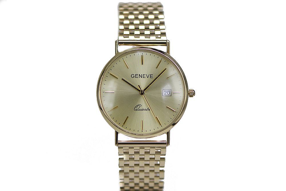 Złoty zegarek męski 14k Geneve mw006y&mbw005y elegancki lekki Gdańsk