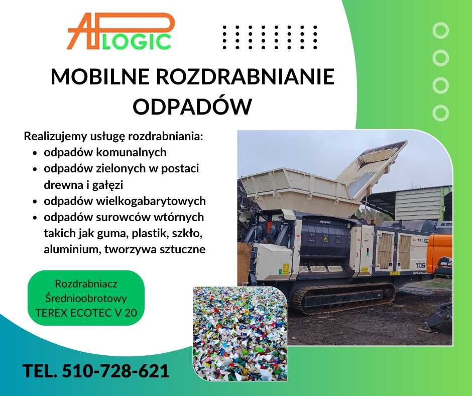 Mobilne rozdrabnianie odpadów