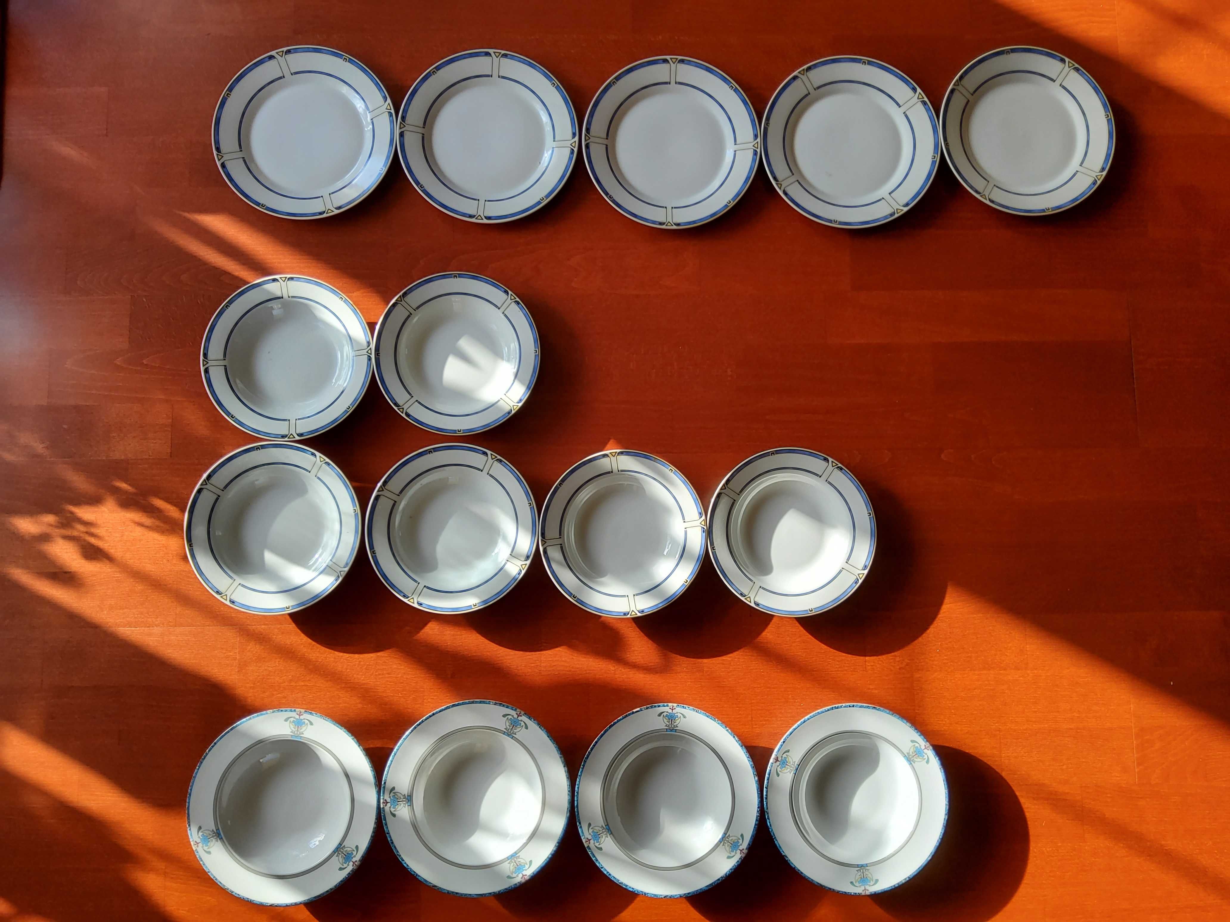 Zestaw 15 talerzy z porcelany ,,Burg Lindau "