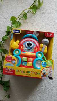 Chicco zabawka grający śpiewający telefon klocki puzzle mata lalka