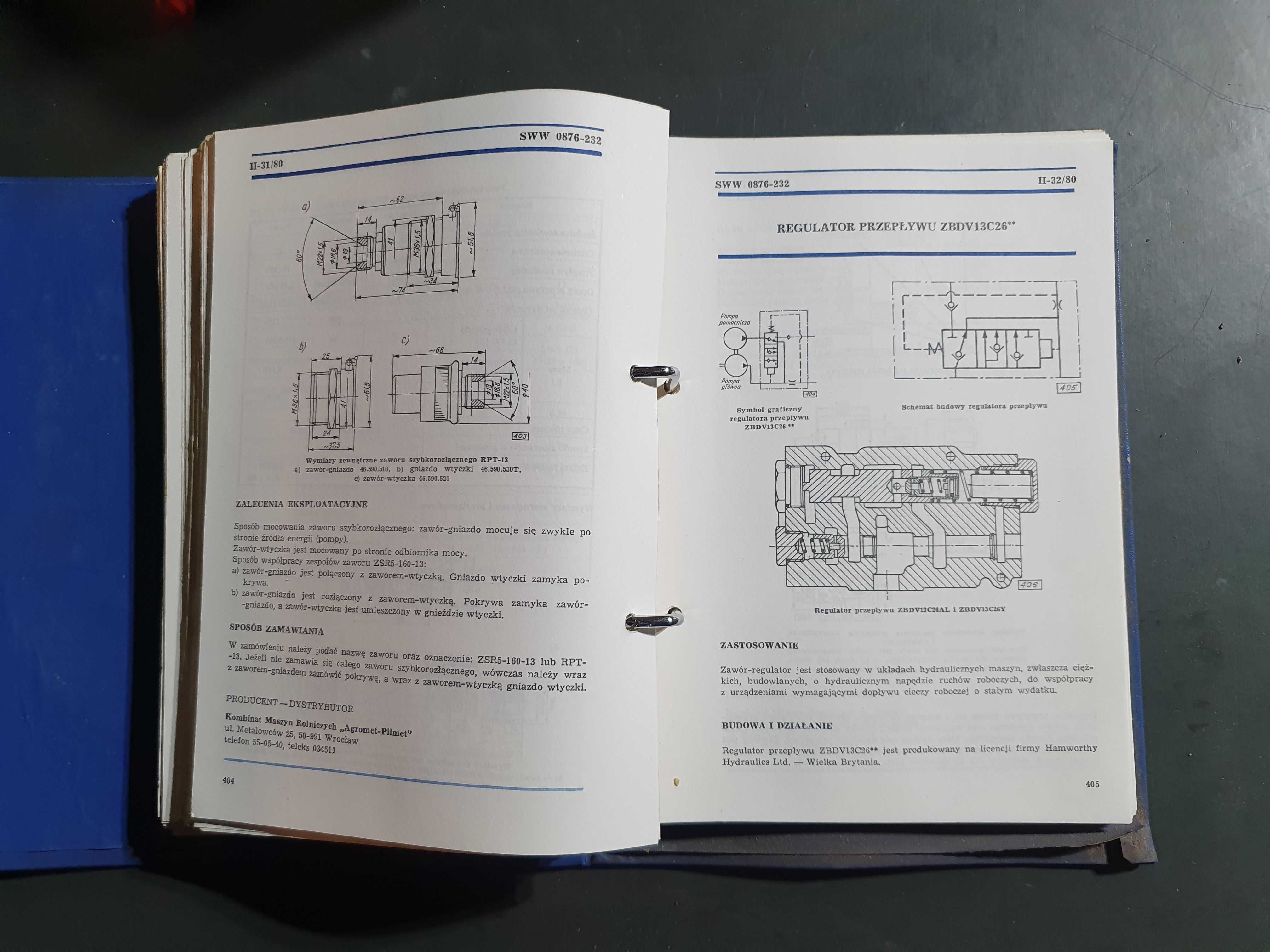 katalog elementów hydrauliki siłowej pompy siłowniki zawory regulatory