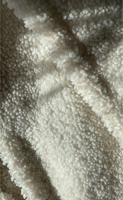 Белая кремовая шуба пальтоТедди экошуба S-M 44-46