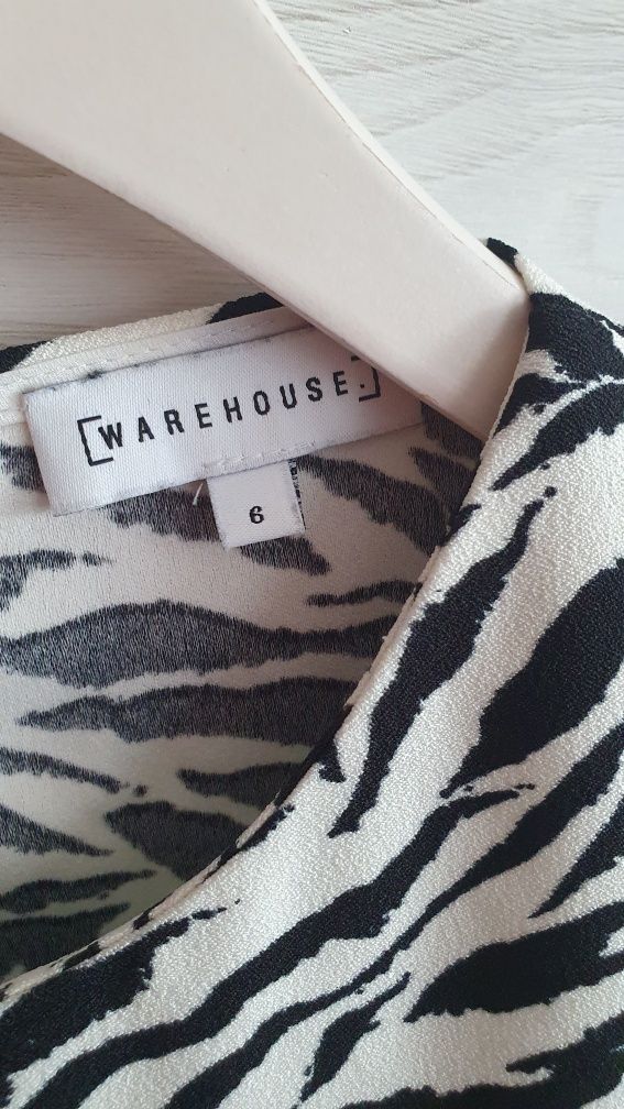 Sukienka zebra warehouse r.xs falbanki na lato