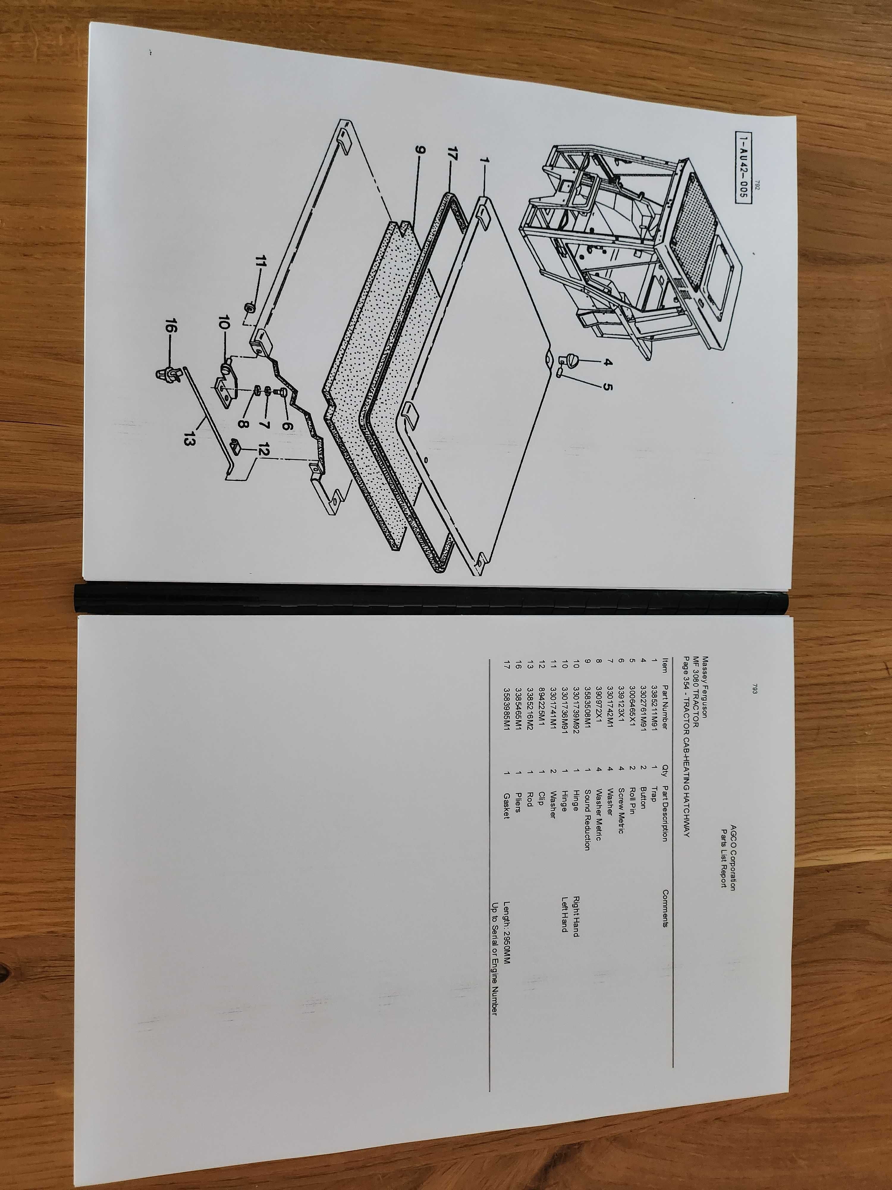 Katalog części Massey Ferguson 3080