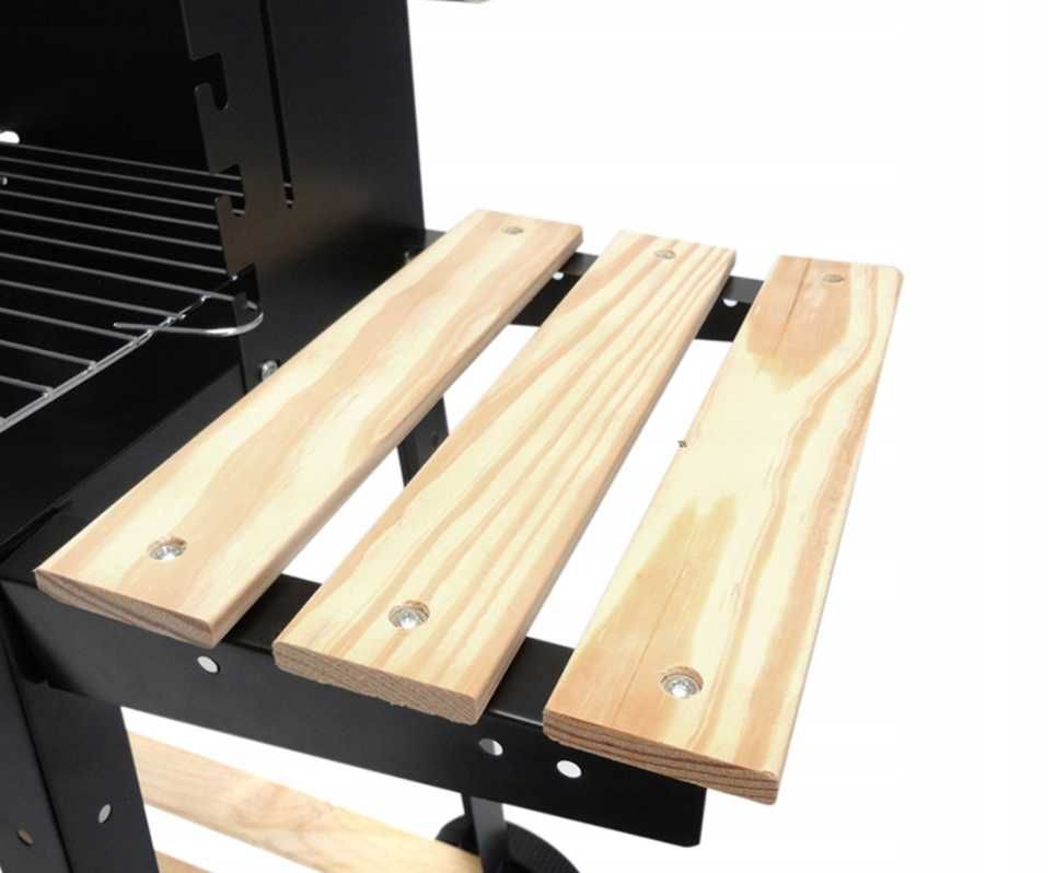 Duży grill PROMOCJA z półką na kółkach prostokątny na majówkę