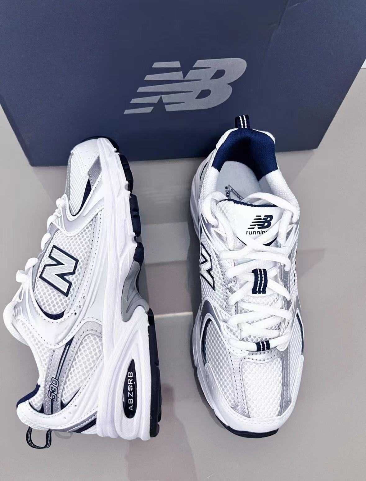 buty NewBalance530WhiteSilverNavy Espadryle R.38