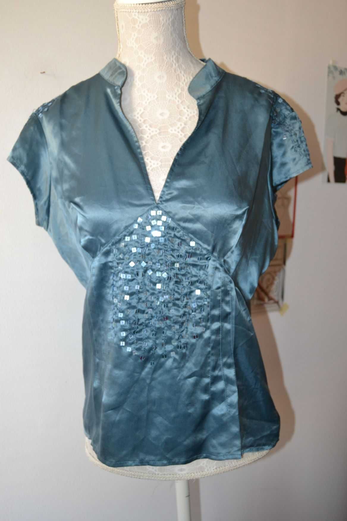 Silk jedwab jedwabna bluzka r.40 seta seda