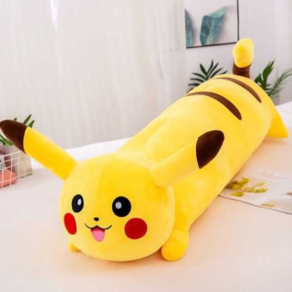 Мягкая игрушка подушка обнимашка Покемон Пикачу Желтый 60 80 100 см