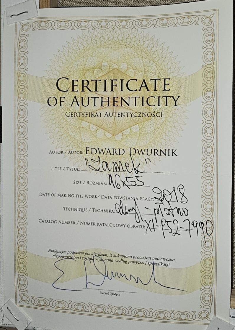 Edward Dwurnik "Zamek" 2018, olej na płótnie