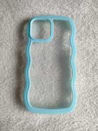 Case IPhone 12 pro niebieskie etui baby blue obudowa case jasny błękit