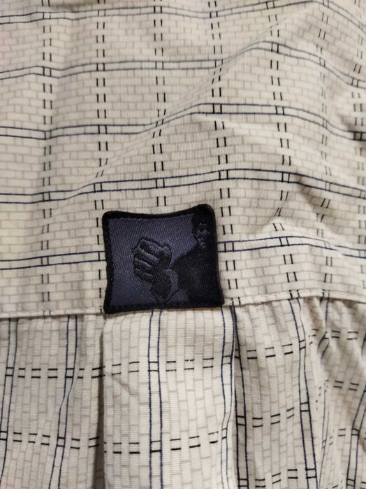 Koszula męska Diverse XXL (128 cm w klatce) biała w delikatną kratkę