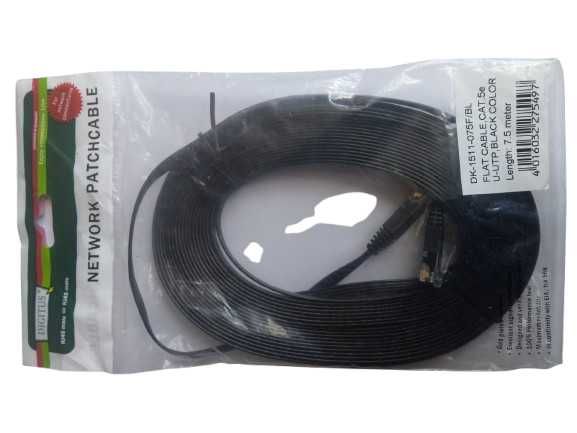 Kabel sieciowy DIGITUS DK 1511 -075F/BL,Cat.5e U-UTP RJ45, 7,5m czarny