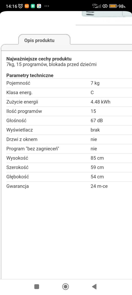 suszarka do ubran  BEKO kondensacyjna