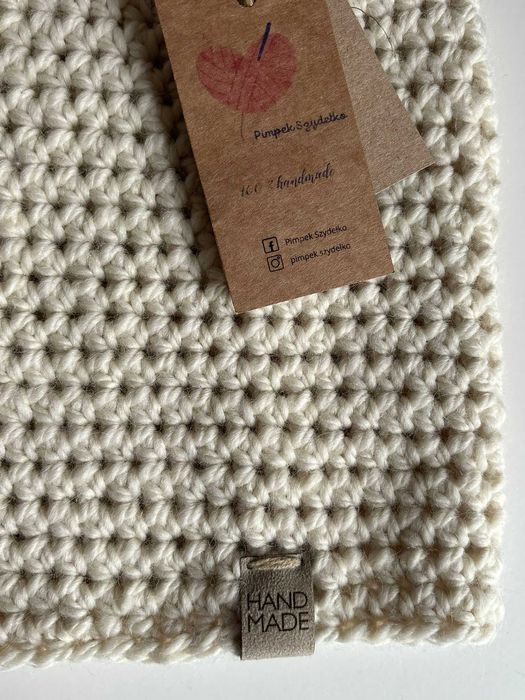 Czapka krasnal 100% handmade z alpaki