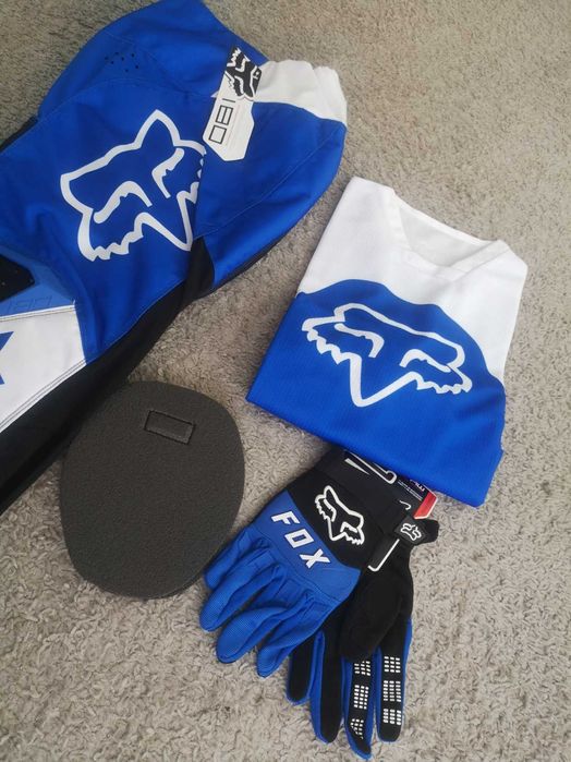 Strój FOX MX 180 (LUX Blue White)(cross,quad,enduro,mtb,dh)